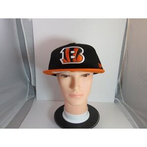 Cincinnati Bengals Hat New Era 59FIFTY NFL Men's 7 3/4 Black Orange Fitted